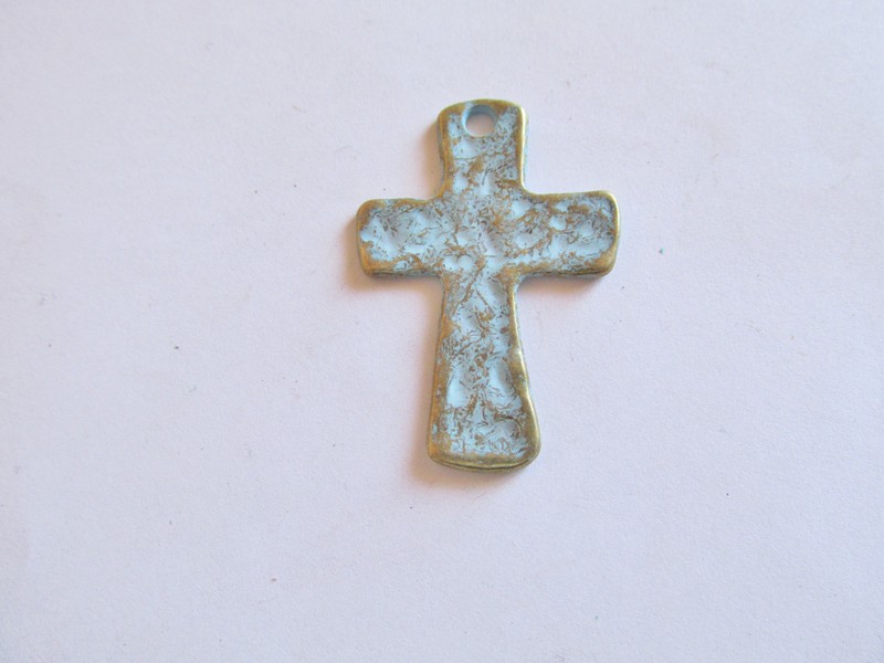 (image for) Blue Cross bronze patina Pendant #HU14-33